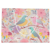 Pastel floreel patroon groot cadeauzakje (Achterkant)