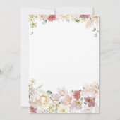 Pastel Flower Girl Floral Anniversaire Invitation (Dos)