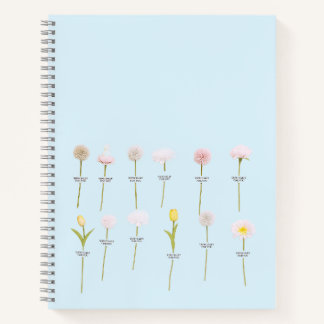 Pastel Flower Notitieboek – Minimal Botanical Desi