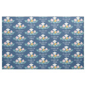 Pastel Flowers Blue Afstuderen Class of Pattern Stof (Fat Quarter)