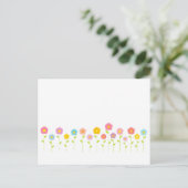 Pastel flowers Carte postale (Debout devant)
