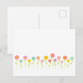 Pastel flowers Carte postale (Devant / Derrière)