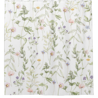 Pastel  Flowers Douchegordijn