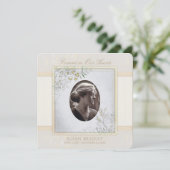 Pastel  Flowers Funeral Celebration of Life Aankondiging (Staand voorkant)