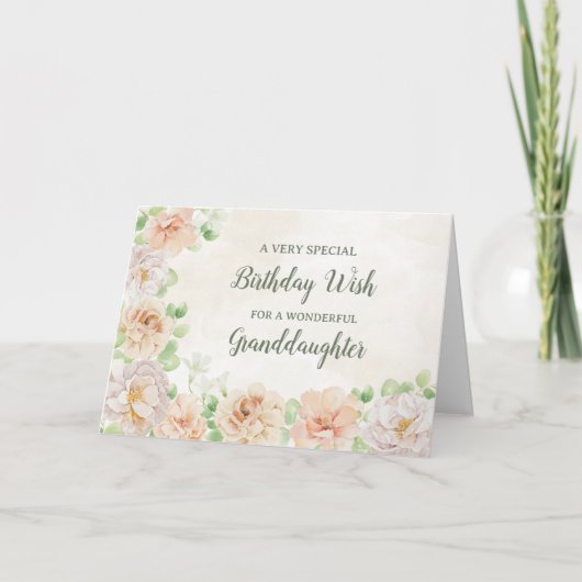 Pastel Flowers Grandgirl Carte d'anniversaire (Devant)