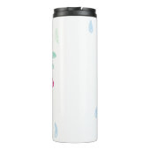 Pastel Flowers | Naam Monogram Thermosbeker (Achterkant)