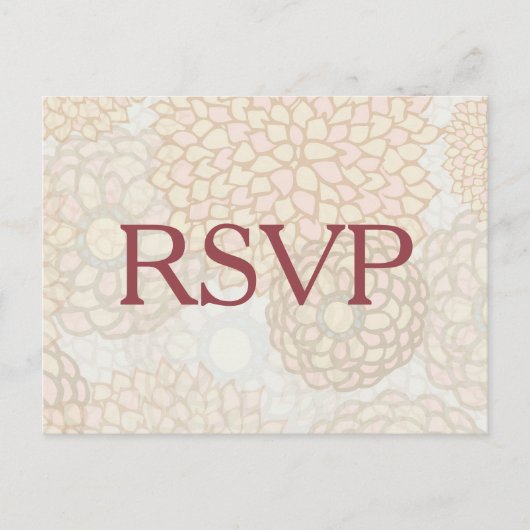 Pastel Flowers RSVP Uitnodiging Briefkaart (Voorkant)