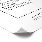 Pastel Flowers Salon Prijslijst Poster (Hoek)