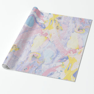 Pastel Fluid Colors Marble Swirls Cadeaupapier