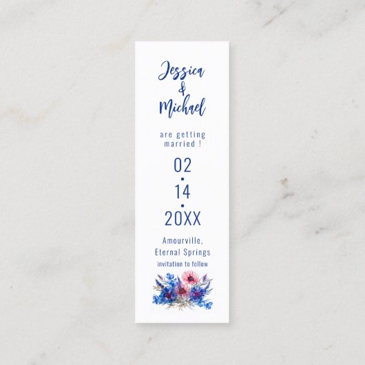 Pastel fluistert Meadow Bladwijzer Bewaar de datum Contactkaartje (Achterkant)