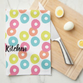 Pastel Foodie Ontbijtgranen Drijvende Lussen Moder Theedoek (Quarter Fold)