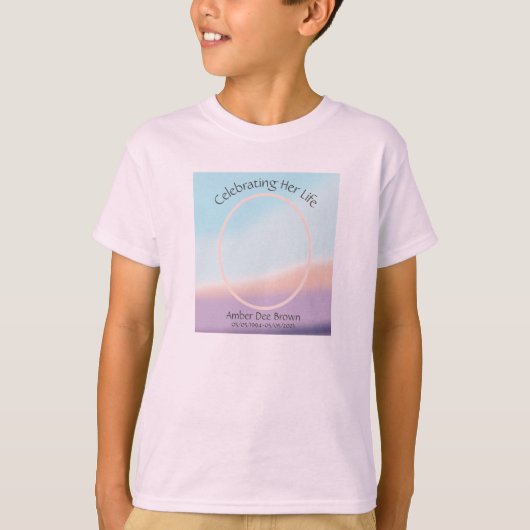 Pastel foto begrafenis Kind T-shirt (Voorkant)