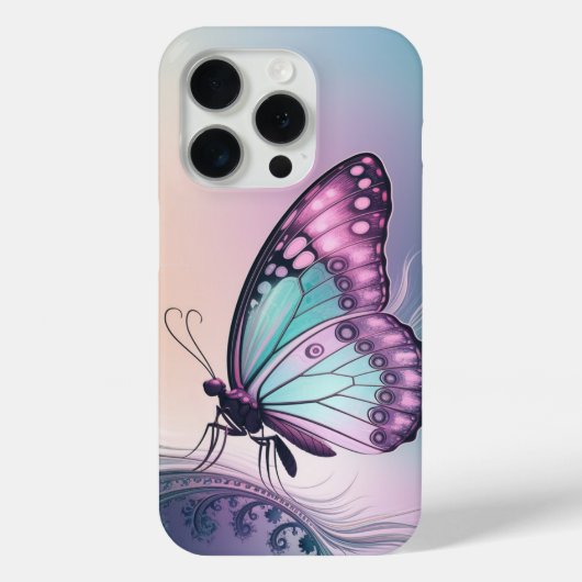 Pastel Fractal Butterfly Art Case-Mate iPhone Case (Achterkant)
