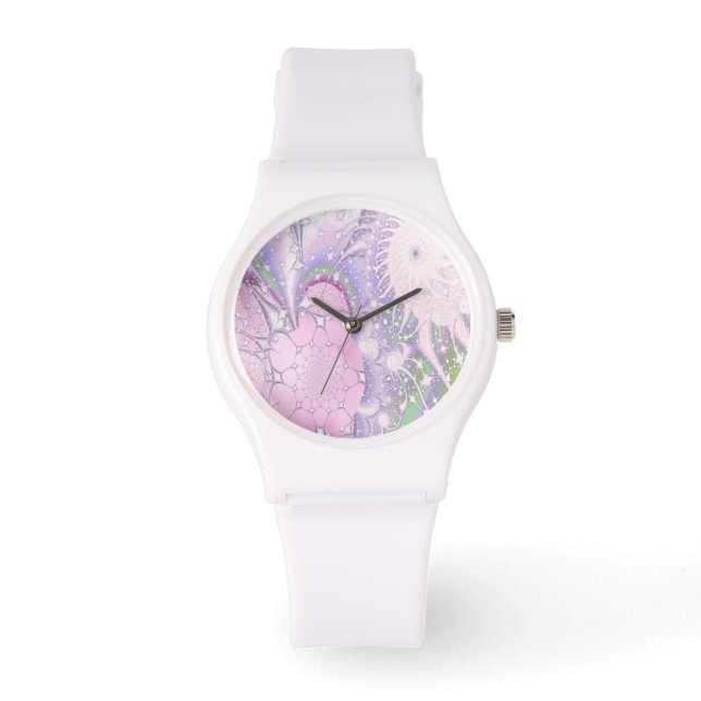 Pastel Fractal Horloge (Voorkant)