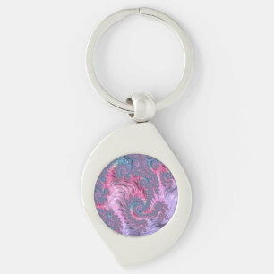 Pastel Fractal Sleutelhanger