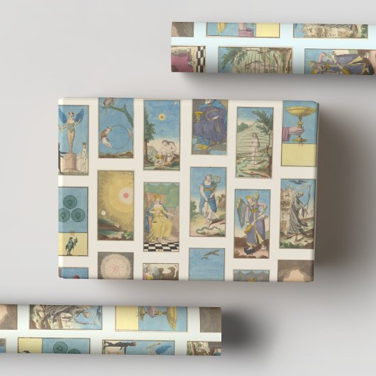 Pastel  Franse Tarot Kaart Inpakpapier Vel