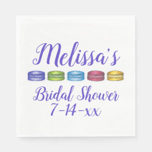 Pastel French Macaron Cookie Vrijgezellenfeest Servet