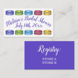 Pastel French Macaron Cookies Vrijgezellenfeest Pa Informatiekaartje