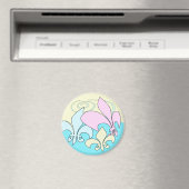 Pastel Fun Fleur de Lis Magnets (In Situ (Lave-vaisselle))