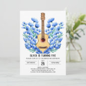 Pastel Fun Gitaar Jongen Verjaardag Kaart (Staand voorkant)
