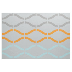 Pastel Funky Retro Geometrisch Patroon Stof