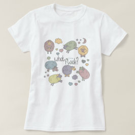Pastel Funny Pun What the Flock Cute Sheep T-shirt