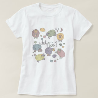 Pastel Funny Pun What the Flock Cute Sheep T-shirt