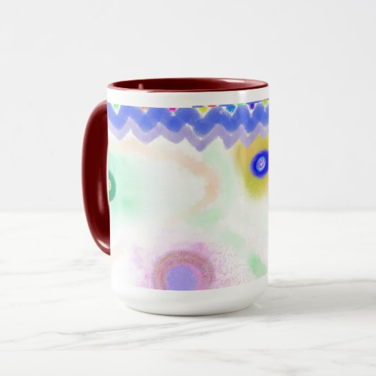 Pastel Galaxies Impressionist Art Mug (Devant gauche)