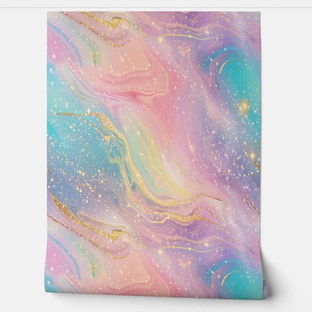 Pastel Galaxy Behang (Afrollen)