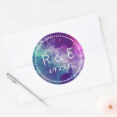 Pastel Galaxy bruiloft gunst Stickers (Envelop)