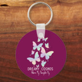 Pastel Galaxy Butterflies Dreamy Aesthetic Sleutelhanger (Voorkant)