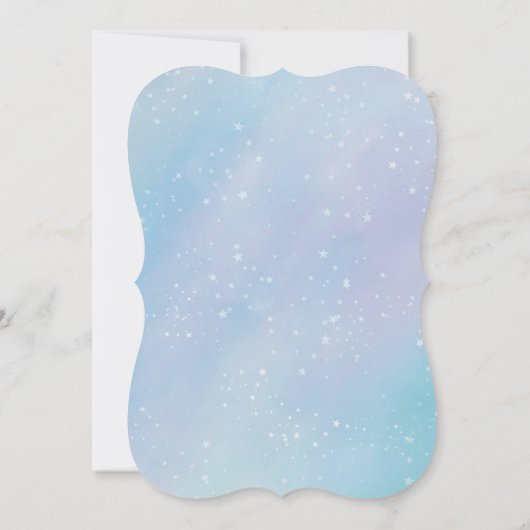Pastel Galaxy Iridescente Faire-part de mariage (Dos)