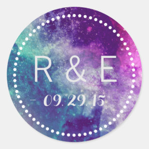 Pastel Galaxy Mariage Favoriser Stickers