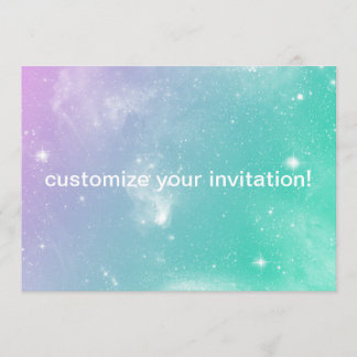 Pastel Galaxy Uitnodiging voor om het even welk ev
