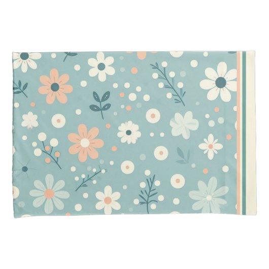 Pastel Garden Delight Kussensloop (Voorkant-Rechts)