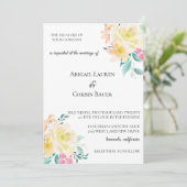 Pastel Garden Floral Faire-part de mariage (Debout devant)