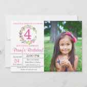 Pastel Garden Floral Photo Anniversaire Invitation (Devant)