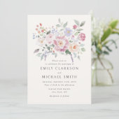 Pastel Garden Floral Wedding Invitation (Debout devant)
