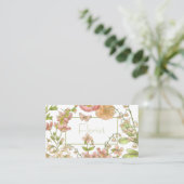 Pastel Garden Flowers Carte de visite (Debout devant)