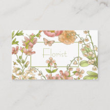 Pastel Garden Flowers Visitekaartje