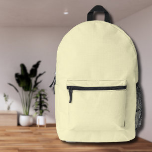 Pastel geel effen kleur   Klassiek   Elegant Bedrukte Rugzak