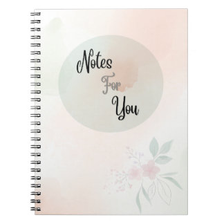 Pastel Geel "Notities Voor Jou" Spiraal Notitieboe Notitieboek