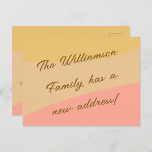 Pastel Geel Perzik Abstracte Retro We hebben verpl Briefkaart (Voorkant / Achterkant)