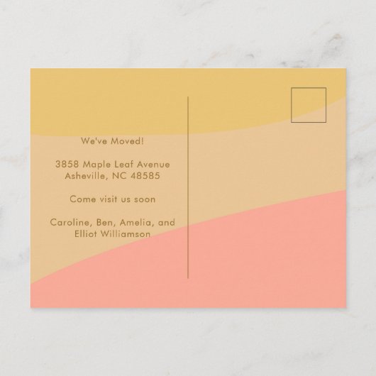 Pastel Geel Perzik Abstracte Retro We hebben verpl Briefkaart (Achterkant)