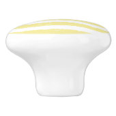 Pastel geel witte Waterverf strepen Keramische Knop (Zijkant)