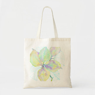 Pastel Geelgroene Aquarel Botanische Bladeren Tote Bag