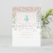 Pastel-gekleurde Confetti | Kinderen van Birthday Kaart (Staand voorkant)