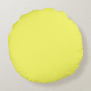 Pastel gele effen kleur rond kussen