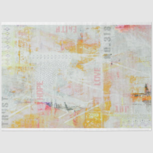 Pastel, gemengde media, ontkoppeling tissuepapier