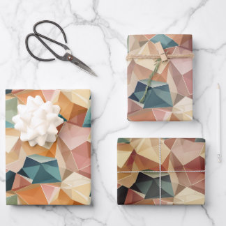 Pastel Geometric Pop | Wrapping Paper Sheets Set